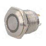 Intrerupator anti-vandalism, OFF-(ON), Ø16mm, ONPOW, GQ16F-10E/J/Y/12V/S