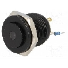 Intrerupator anti-vandalism, OFF-(ON), Ø16mm, ONPOW, GQ16PH-10D/J/B/12V/A