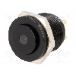 Intrerupator anti-vandalism, OFF-(ON), Ø16mm, ONPOW, GQ16PH-10D/J/G/24V/A