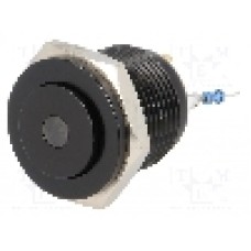 Intrerupator anti-vandalism, OFF-(ON), Ø16mm, ONPOW, GQ16PH-10D/J/W/12V/A