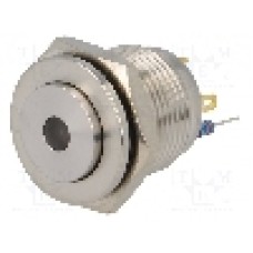 Intrerupator anti-vandalism, OFF-(ON), Ø16mm, ONPOW, GQ16PH-10D/J/Y/12V/S