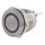 Intrerupator anti-vandalism, OFF-(ON), Ø19mm, BULGIN, MPI002/28/BL Intrerupator anti-vandalism, OFF-(ON), Ø19mm, BULGIN, MPI002/28/BL