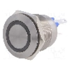 Intrerupator anti-vandalism, OFF-(ON), Ø19mm, BULGIN, MPI002/28/BL Intrerupator anti-vandalism, OFF-(ON), Ø19mm, BULGIN, MPI002/28/BL