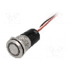 Intrerupator anti-vandalism, OFF-(ON), Ø19mm, BULGIN, MPI002/FL/GN/24 Intrerupator anti-vandalism, OFF-(ON), Ø19mm, BULGIN, MPI002/FL/GN/24