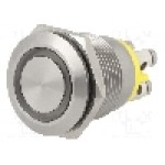 Intrerupator anti-vandalism, OFF-(ON), Ø19mm, BULGIN, MPI002/TE/AM/24