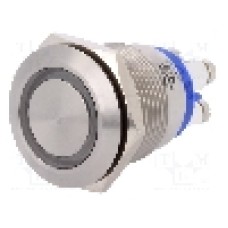 Intrerupator anti-vandalism, OFF-(ON), Ø19mm, BULGIN, MPI002/TE/BL/24 Intrerupator anti-vandalism, OFF-(ON), Ø19mm, BULGIN, MPI002/TE/BL/24