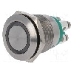 Intrerupator anti-vandalism, OFF-(ON), Ø19mm, BULGIN, MPI002/TE/GN/12, T154588