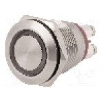 Intrerupator anti-vandalism, OFF-(ON), Ø19mm, BULGIN, MPI002/TE/RD/24