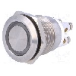 Intrerupator anti-vandalism, OFF-(ON), Ø19mm, BULGIN, MPI002/TERM/WH