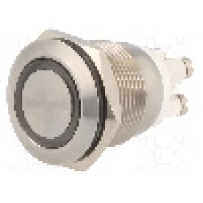 Intrerupator anti-vandalism, OFF-(ON), Ø19mm, BULGIN, MPI002/TE/WH/24 Intrerupator anti-vandalism, OFF-(ON), Ø19mm, BULGIN, MPI002/TE/WH/24