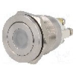 Intrerupator anti-vandalism, OFF-(ON), Ø19mm, ONPOW - GQ19PF-10D/B/12V/S