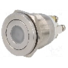 Intrerupator anti-vandalism, OFF-(ON), Ø19mm, ONPOW - GQ19PF-10D/Y/12V/S