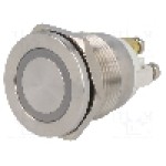 Intrerupator anti-vandalism, OFF-(ON), Ø19mm, ONPOW - GQ19PF-10E/R/12V/S