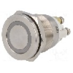 Intrerupator anti-vandalism, OFF-(ON), Ø19mm, ONPOW - GQ19PF-10E/Y/12V/S Intrerupator anti-vandalism, OFF-(ON), Ø19mm, ONPOW - GQ19PF-10E/Y/12V/S