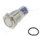 Intrerupator anti-vandalism, ON-(ON), Ø16.2mm, BULGIN, MP0045/1D0NN000S Intrerupator anti-vandalism, ON-(ON), Ø16.2mm, BULGIN, MP0045/1D0NN000S