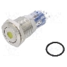 Intrerupator anti-vandalism, ON-(ON), Ø16.2mm, BULGIN, MP0045/1D1AM220S