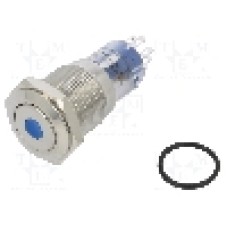 Intrerupator anti-vandalism, ON-(ON), Ø16.2mm, BULGIN, MP0045/1D1BL012S