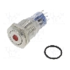 Intrerupator anti-vandalism, ON-(ON), Ø16.2mm, BULGIN, MP0045/1D1RD012S