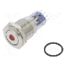 Intrerupator anti-vandalism, ON-(ON), Ø16.2mm, BULGIN, MP0045/1D1RD220S Intrerupator anti-vandalism, ON-(ON), Ø16.2mm, BULGIN, MP0045/1D1RD220S