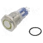 Intrerupator anti-vandalism, ON-(ON), Ø16.2mm, BULGIN, MP0045/1D2AM012S