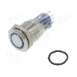 Intrerupator anti-vandalism, ON-(ON), Ø16.2mm, BULGIN, MP0045/1D2BL012S Intrerupator anti-vandalism, ON-(ON), Ø16.2mm, BULGIN, MP0045/1D2BL012S