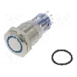 Intrerupator anti-vandalism, ON-(ON), Ø16.2mm, BULGIN, MP0045/1D2BL220S