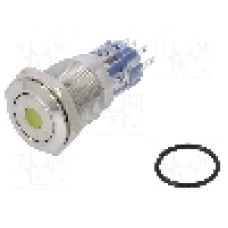 Intrerupator anti-vandalism, ON-(ON), Ø16.2mm, BULGIN, MP0045/1E1AM012S