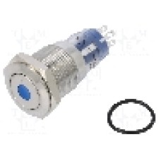 Intrerupator anti-vandalism, ON-(ON), Ø16.2mm, BULGIN, MP0045/1E1BL220S