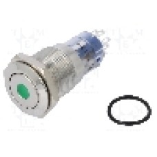 Intrerupator anti-vandalism, ON-(ON), Ø16.2mm, BULGIN, MP0045/1E1GN012S Intrerupator anti-vandalism, ON-(ON), Ø16.2mm, BULGIN, MP0045/1E1GN012S