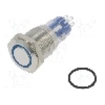 Intrerupator anti-vandalism, ON-(ON), Ø16.2mm, BULGIN, MP0045/1E2BL220S