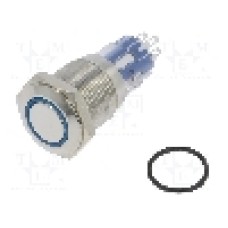 Intrerupator anti-vandalism, ON-(ON), Ø16.2mm, BULGIN, MP0045/1E2BL220S