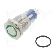 Intrerupator anti-vandalism, ON-(ON), Ø16.2mm, BULGIN, MP0045/1E2GN012S Intrerupator anti-vandalism, ON-(ON), Ø16.2mm, BULGIN, MP0045/1E2GN012S