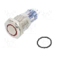 Intrerupator anti-vandalism, ON-(ON), Ø16.2mm, BULGIN, MP0045/1E2RD012S Intrerupator anti-vandalism, ON-(ON), Ø16.2mm, BULGIN, MP0045/1E2RD012S