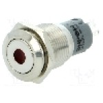 Intrerupator anti-vandalism, ON-(ON), Ø16mm, ONPOW, LAS2-GQF-11D/R24V/S-P Intrerupator anti-vandalism, ON-(ON), Ø16mm, ONPOW, LAS2-GQF-11D/R24V/S-P