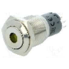 Intrerupator anti-vandalism, ON-(ON), Ø16mm, ONPOW, LAS2-GQF-11D/Y12V/S-P Intrerupator anti-vandalism, ON-(ON), Ø16mm, ONPOW, LAS2-GQF-11D/Y12V/S-P