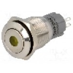 Intrerupator anti-vandalism, ON-(ON), Ø16mm, ONPOW, LAS2-GQF-11D/Y24V/S-P Intrerupator anti-vandalism, ON-(ON), Ø16mm, ONPOW, LAS2-GQF-11D/Y24V/S-P