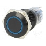 Intrerupator anti-vandalism, ON-(ON), Ø16mm, ONPOW - LAS2-GQF-11E/B/24V/A/FP Intrerupator anti-vandalism, ON-(ON), Ø16mm, ONPOW - LAS2-GQF-11E/B/24V/A/FP