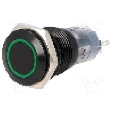 Intrerupator anti-vandalism, ON-(ON), Ø16mm, ONPOW - LAS2-GQF-11E/G/12V/A/FP Intrerupator anti-vandalism, ON-(ON), Ø16mm, ONPOW - LAS2-GQF-11E/G/12V/A/FP