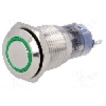 Intrerupator anti-vandalism, ON-(ON), Ø16mm, ONPOW - LAS2-GQF-11E/G12V/S-P Intrerupator anti-vandalism, ON-(ON), Ø16mm, ONPOW - LAS2-GQF-11E/G12V/S-P