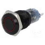 Intrerupator anti-vandalism, ON-(ON), Ø16mm, ONPOW - LAS2-GQF-11E/R/12V/A/FP