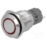 Intrerupator anti-vandalism, ON-(ON), Ø16mm, ONPOW - LAS2-GQF-11E/R12V/S-P Intrerupator anti-vandalism, ON-(ON), Ø16mm, ONPOW - LAS2-GQF-11E/R12V/S-P