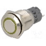 Intrerupator anti-vandalism, ON-(ON), Ø16mm, ONPOW - LAS2-GQF-11E/Y24V/S-P Intrerupator anti-vandalism, ON-(ON), Ø16mm, ONPOW - LAS2-GQF-11E/Y24V/S-P