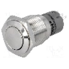 Intrerupator anti-vandalism, ON-(ON), Ø16mm, ONPOW, LAS2-GQF-11/S-P