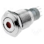 Intrerupator anti-vandalism, ON-ON, Ø16mm, ONPOW - LAS2-GQF-11ZD/R12V/S-P