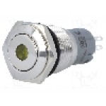 Intrerupator anti-vandalism, ON-ON, Ø16mm, ONPOW - LAS2-GQF-11ZD/Y24V/S-P