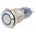 Intrerupator anti-vandalism, ON-ON, Ø16mm, ONPOW - LAS2-GQF-22ZE/B/12VDC Intrerupator anti-vandalism, ON-ON, Ø16mm, ONPOW - LAS2-GQF-22ZE/B/12VDC