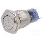 Intrerupator anti-vandalism, ON-(ON), Ø16mm, ONPOW, LAS2GQF-11DT/B/12V/S Intrerupator anti-vandalism, ON-(ON), Ø16mm, ONPOW, LAS2GQF-11DT/B/12V/S