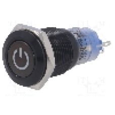 Intrerupator anti-vandalism, ON-(ON), Ø16mm, ONPOW, LAS2GQF-11DT/B/24V/A Intrerupator anti-vandalism, ON-(ON), Ø16mm, ONPOW, LAS2GQF-11DT/B/24V/A