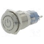 Intrerupator anti-vandalism, ON-(ON), Ø16mm, ONPOW, LAS2GQF-11DT/B/24V/S Intrerupator anti-vandalism, ON-(ON), Ø16mm, ONPOW, LAS2GQF-11DT/B/24V/S
