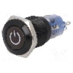 Intrerupator anti-vandalism, ON-(ON), Ø16mm, ONPOW, LAS2GQF-11DT/G/12V/A Intrerupator anti-vandalism, ON-(ON), Ø16mm, ONPOW, LAS2GQF-11DT/G/12V/A